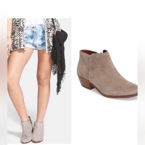 Sam Edelman Petty putty color suede ankle bootie sz 8 W